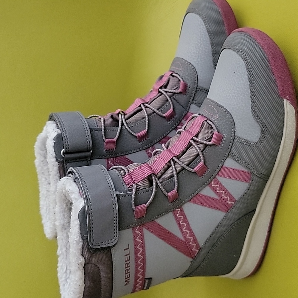 Merrell Kids Snow Crush 2.0 Waterproof Gray/ Berry size 4